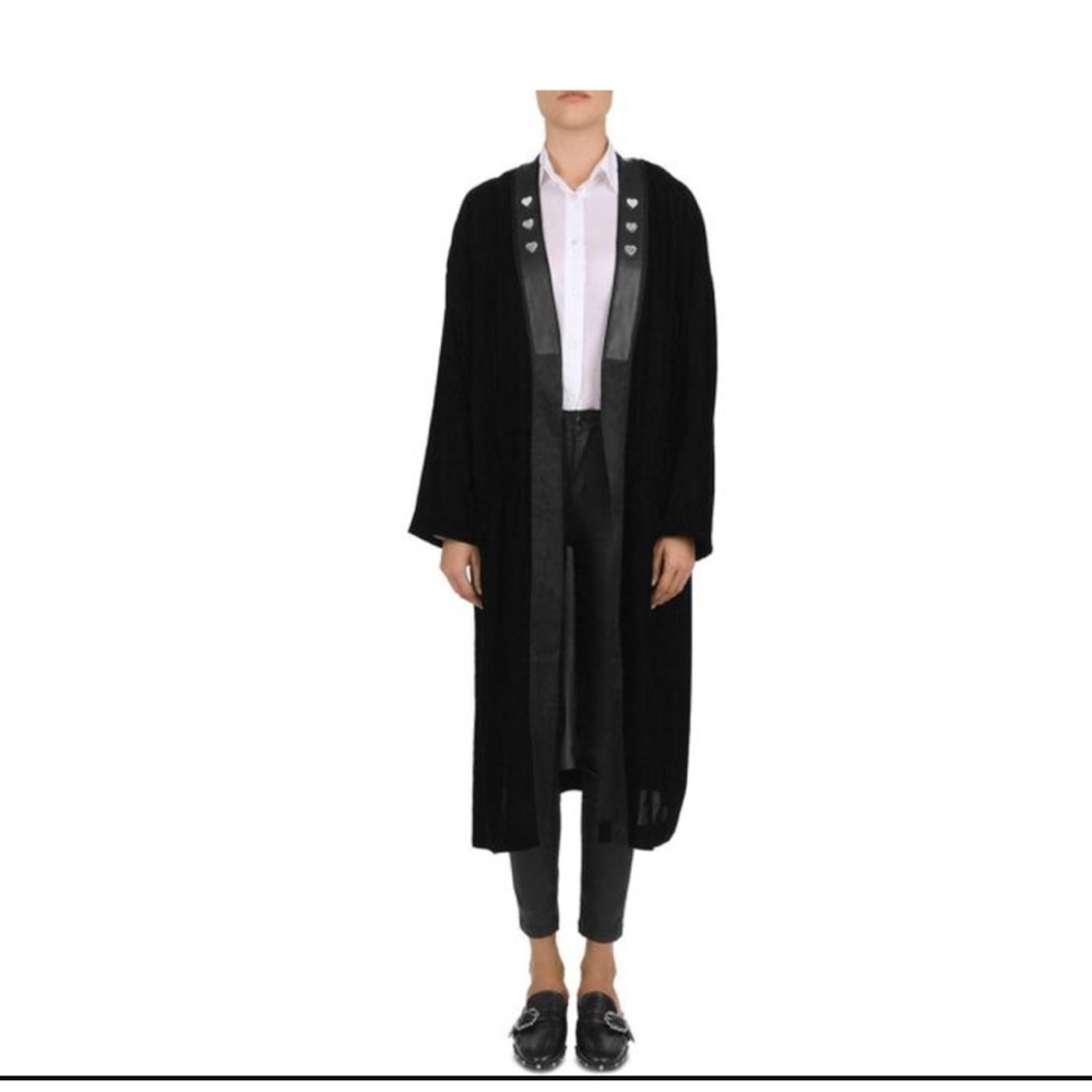 The Kooples Heart Pin Velvet Kimono Jacket NWT Perf for Glamorous Halloween 🎃